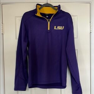 Purple and Yellow LSU Quarter-Zip Pullover